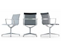 Nr. 1635: UNA chair er en aluminium group stoleserie i meget hj kvalitet og design - men til priser de fleste kan vre med til. En ny klassiker. Stellet er i presstbt aluminium poleret, forkromet eller epxybehandlet i farve. Sde og ryg leveres i forskellige stofpolstringer eller lderpolstringer i tynd version eller i tyk soft version. Desuden leveres den i net-vv fast eller elastisk i forskellige farver. Fs med eller uden armln. Den 4- benede gste/konferencestol har automatisk returmekanisme til udgangspositionen hvilket altid srger for pn orden. Den 5- benede stol fs med hjdeindstilling og med en ndring under stolesdet ogs med vgtjusterbar vippemekanisme. Hjul for hrde eller blde gulve samt med glidere. Ml for 4 -benet stol lav/hj og uden/med armln:
H 92/108, soft 95/111, SH 45/soft 48, B 51/60, D 57/60 cm. Ml for 5-benet justerbar stol lav/hj og uden/med armln: H 88-101/104-117, SH 42-55, soft 45-58, B 51/60, D 57/60, soft 60/63 cm. Design: ICF. Foto viser UNA med net-vv og version lav ryg.