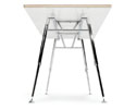 Nr. 1867: Foldable Desk kombinerer 2 unikke fordele: hjdeindstilleligt og folde/-klapbord. Det high tech understel er i krom med hurtigt indstillelige ben hvor hjdeindikation er er presset ind i stlet. Nivellerbare dupsko med krom overdel. Bordplade i melamin hvid/sort/eg med 2 mm tilsvarende ABS kantliste.
Ml: H: 66-108 cm, 80x160- 180x80 og 200x80 cm.

Design:Paolo Rizzatto & Franscisco Gomez Paz