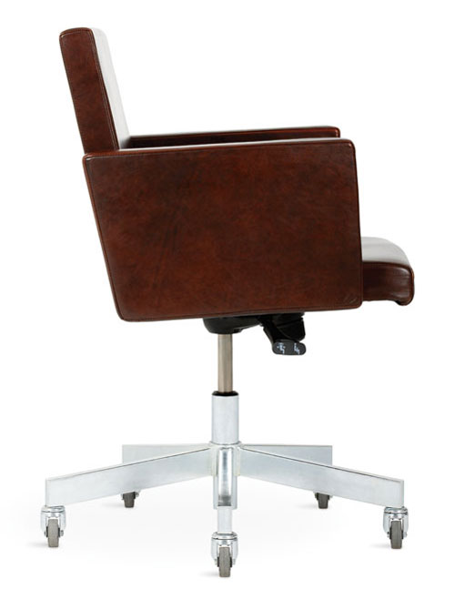Nr. 1849: AVL-Office Chair. Minimalistisk kontor - konference etc. stol.
Hjdeindstillelig fra 45-58 cm. B: 63. D: 60 cm. Vippebar med vgtregulering. Kan fixeres i vandret leje.
Design: Atelier van Lieshout (AVL) 